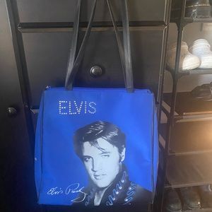 BLUE ELVIS TOTE BAG - BEDAZZLED - RETRO VIBES